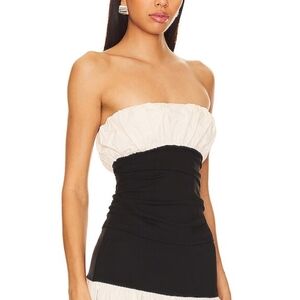 Revolve Lovers And Friends x Anja Dujaković Mac Black And White Tube Top NWT XS